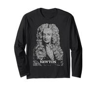 Isaac Newton Principia Funny Physics Book Texto Retrato Manga Larga