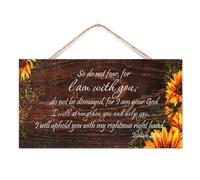 Isaνas 41:10 So Do Not Fear for I Am with You Do Not Be Dismayed for I Am Your God Letreros rϊsticos de madera con palabra, letrero decorativo de