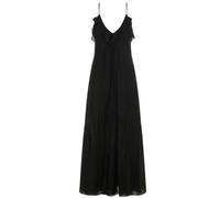 Isabel Marant- Vestido maxi con volantes- cuello en V y tirantes finos- Dresses- Mujer- Negro- 2XS- Vestido maxi con volantes- cuello en V y tirantes finos
