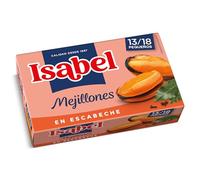 Isabel Mejillones De Las Rías Gallegas En Salsa Escabeche, 1 paquete con 13-18 Piezas, 115 g