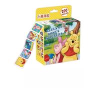 ISABELLA MOON 200 calcomanías de dinosaurio de princesa Elsa Mickey Mouse para niños, niñas, profesores, como recompensa, manualidades, álbumes de recortes, en caja de regalo (Winnie The Pooh)