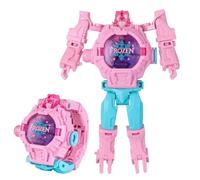 ISABELLA MOON Reloj de superhéroe Robert con 24 figuras de superhéroe de dibujos animados de dibujos animados, princesa congelada, reloj electrónico para niños y niñas, proyector 3D, Frozen, Moderno