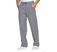 Isacco M - Pantalón de pata de gallo, color blanco y negro