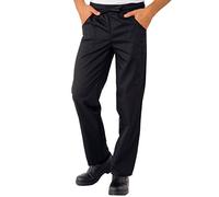 Isacco Pantalones de cocinero UNISEX, color negro, talla L, Negro , L