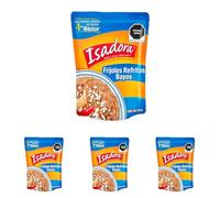 Isadora - Frijoles Refritos Bayos - Formato Bolsa - 430g - Hechos en México - Sin conservantes - Ingredientes naturales - Listo para comer (Paquete de 4)