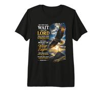 Isaiah 40:31 Wait on The Lord, Renew Strength Eagle Camiseta Premium