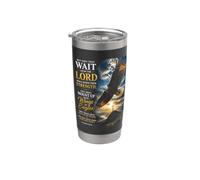 Isaiah 40:31 Wait on the LORD, Renew Strength Eagle Vaso térmico de acero inoxidable de doble pared