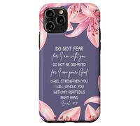 Isaiah 41:10 Christian Bible Verse Faith Quote Lily Flower Carcasa para iPhone 11 Pro