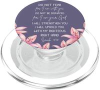Isaiah 41:10 Christian Bible Verse Faith Quote Lily Flower PopSockets PopGrip para MagSafe