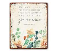 Isaiah 43 1 Do Not Fear You Are Mine Metal Sign Wall Decor 12x8 Inch