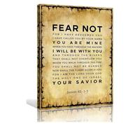 Isaiah 43 Wall Art Bible Verse Print - Fear Not Christian Scripture Decor, Inspirational Quote for Bedroom, Bathroom, Office, Gift (Framed,08x12inch(20x30cm))