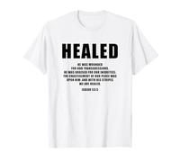 Isaiah 53:5 Bible Verse Promise of Healing and Health Faith Camiseta