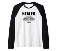 Isaiah 53:5 Bible Verse Promise of Healing and Health Faith Camiseta Manga Raglan