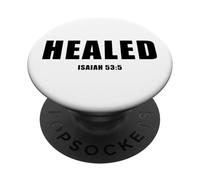 Isaiah 53:5 Bible Verse Promise of Healing and Health Faith PopSockets PopGrip Adhesivo