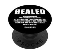 Isaiah 53:5 Bible Verse Promise of Healing and Health Faith PopSockets PopGrip Adhesivo