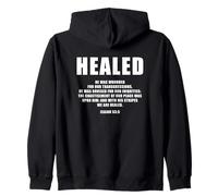 Isaiah 53:5 Bible Verse Promise of Healing and Health Faith Sudadera con Capucha