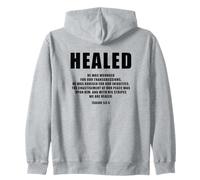 Isaiah 53:5 Bible Verse Promise of Healing and Health Faith Sudadera con Capucha