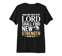 Isaías 40:31 Biblia de Nueva Fuerza del Águila Cristiana Camiseta Premium