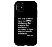 Isaías 40:31 Mount Up with Wings As Eagles Versículo de la Biblia Orar Carcasa para iPhone 11