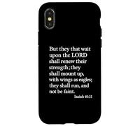 Isaías 40:31 Mount Up with Wings As Eagles Versículo de la Biblia Orar Carcasa para iPhone X/XS