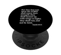 Isaías 40:31 Mount Up with Wings As Eagles Versículo de la Biblia Orar PopSockets PopGrip Adhesivo