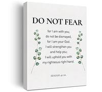 Isaías 41:10 - Lienzo decorativo para pared, diseño de Isaías con texto en inglés "Do Not Fear For I Am with You", diseño con texto "Do Not Be Dismayed", diseño de "Do Not Be Dismayed"
