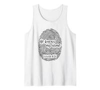 Isaías 43 1 Él sabe mi nombre Huella digital Arte Camiseta sin Mangas