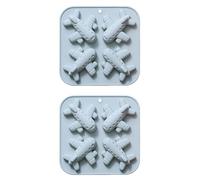 ISAKEN 2 moldes para tartas de silicona con forma de avión, molde para postres DIY, molde de tarta de fondant, molde de horno 4 rejillas para chocolate, gelatina, caramelo