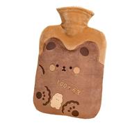 ISAKEN Botella de agua caliente de 1000 ml con cubierta suave, botella de agua caliente portátil, botella de agua caliente de felpa con tapa, botella de agua caliente con tapa para niños y adultos