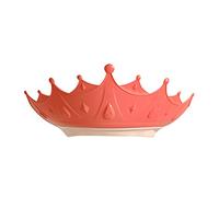 ISAKEN Gorro de Ducha para Bebé, Gorro de champú Visera Ajustable para Baño, Protege Los ojos y las orejas para Niños, Lindo Gorro de Baño con Corona (Rosa)