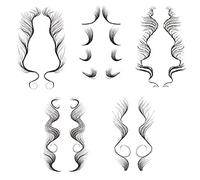 ISAKEN Pegatinas del Tatuaje del Pelo del bebé señoras, Pegatinas Realista Frente Línea de pelo Embellecedor Bebé Cabello Estilismo Etapa Tocar Drama Arte Diario Maquillaje Impermeable Sudor Prueba