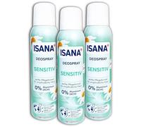 ISANA DEOSPRAY SENSITIV - Desodorante en aerosol (3 unidades, 6 x 150 ml)
