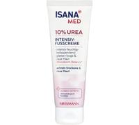 ISANA MED 10% Urea Crema hidratante intensiva para pies alisa la piel agrietada y áspera, para pieles extremadamente secas y ásperas, 75 ml