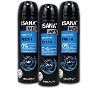 ISANA Men Fresh 24 - Desodorante en spray (3 unidades, 150 ml, 3 unidades)