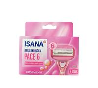 ISANA Pace 6 Lady - Juego de 4 cuchillas lubricantes con sistema de 6 cuchillas con lavanda