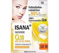 isana Q10 anti-arrugas Día Crema 50 ml para exigentes, piel Corn eosti cker DS, straffende anti-edad cuidado, nachweisliche anti-arrugas Efecto *, SPF 30