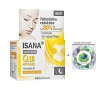 ISANA Q10 Crema de noche antiarrugas - Cuidado reafirmante antiedad - con aceite de macadamia - 50 ml