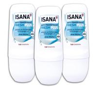 ISANA Roll-on Fresh Plus - Juego de 3 desodorantes antitranspirante (3 unidades, 50 ml)