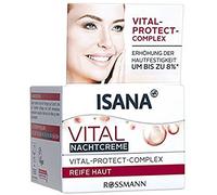 isana Vital Noche Crema 50 ml para pieles maduras, con Vital de Protect de Complex, aumento de la piel Resistencia para hasta 8% *, la piel dermatológicamente Aprobado, PH de hautneutral, Vegano)