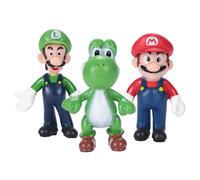 Isaneihas Paquete de 3 figuras de Mario - Figuras de accin de Mario y Luigi Yoshi (5 pulgadas)