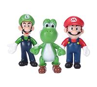 Isaneihas Paquete de 3 figuras de Mario - Mario & Luigi, figuras de acción Yoshi (5 pulgadas)