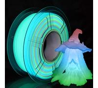 ISANMATE Filamento PLA 1,75, Glow in the Dark Multicolor Materiales de impresión 3D de filamento, precisión dimensional +/- 0,03 mm, 1 kg bobina