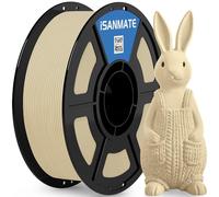 iSANMATE Filamento PLA mate de 1,75 mm, filamento PLA de alta velocidad mate de 1 kg (2,2 lbs), filamento beige mate para impresora 3D Bambu Lab, AMS, AMS Lite, precisión dimensional +/- 0,02 mm, 30