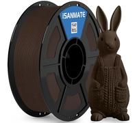 iSANMATE Filamento PLA mate de 1,75 mm, filamento PLA de chocolate mate de alta velocidad de 1 kg (2,2 libras) para impresora 3D Bambu Lab, AMS, AMS Lite, precisión dimensional +/- 0,02 mm, 30-300 mm