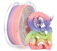 iSANMATE High Speed Filamento PLA para Impresora 3D, Filamento PLA 1.75 mm +/- 0.02 mm, Adecuado para Impresión Rápida, Soporta Velocidades de Impresión de 30 a 600 mm/s (PLA+Rainbow)