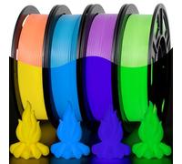 iSANMATE PETG Glow in the Dark Filamento 1,75 mm, Filamento para impresora 3D Bobina de 250g*4, Precisión dimensional +/- 0,03 mm