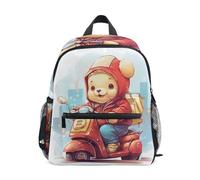 ISAOA Bear Drive - Mochila escolar pequeña para niños, mochila escolar para niños y niñas