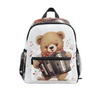 ISAOA Bear - Mochila escolar pequeña con diseño de acordeón para niños, mochila de hombro para preescolar, mochila escolar informal para niños y niñas