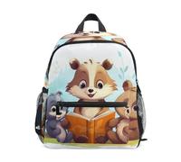 ISAOA Bear Reading Book - Mochila escolar pequeña para niños, mochila de hombro para preescolar, mochila escolar de jardín de infantes, mochila casual para niños y niñas