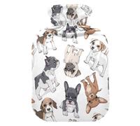 ISAOA Bolsa de agua caliente para perro, cachorro, pug, bulldog francés, beagle, M